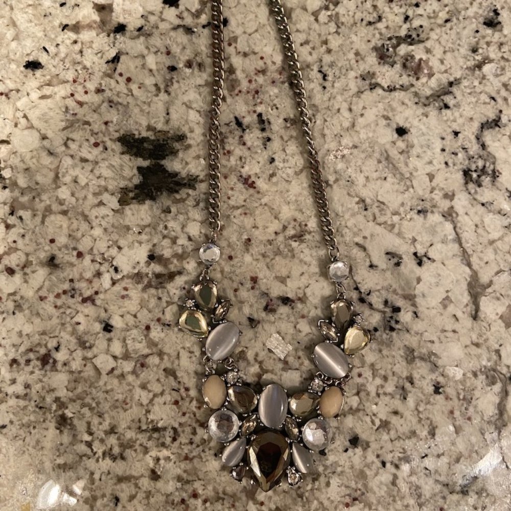 Jeweled bib necklace